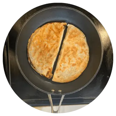 latortila in a pan